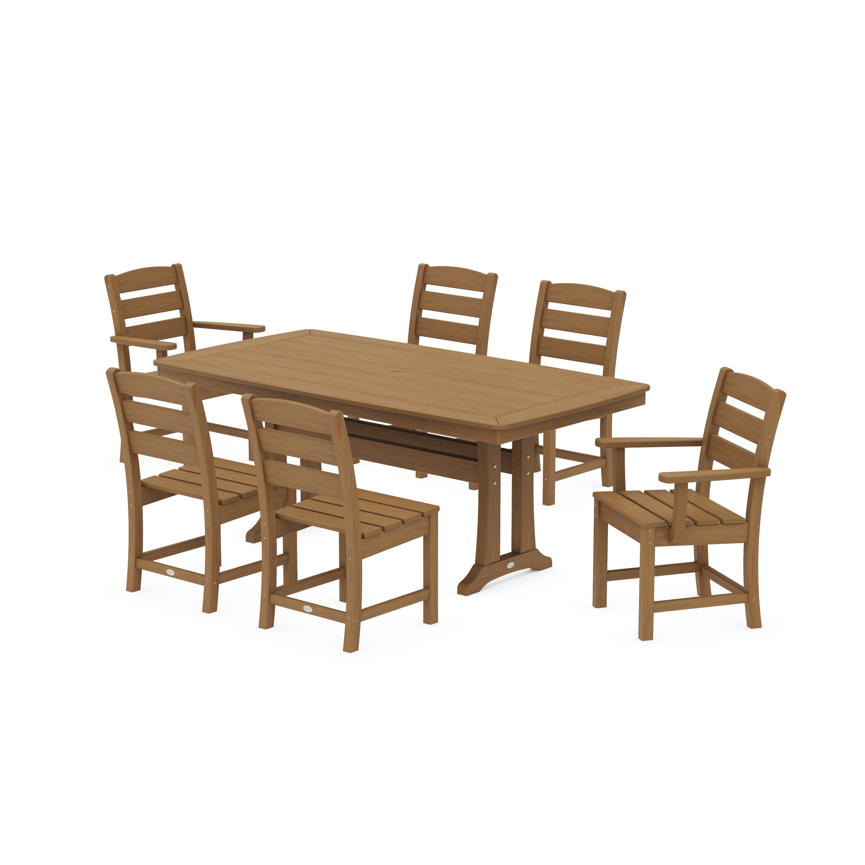Lakeside 7-Piece Dining Set with Trestle Legs