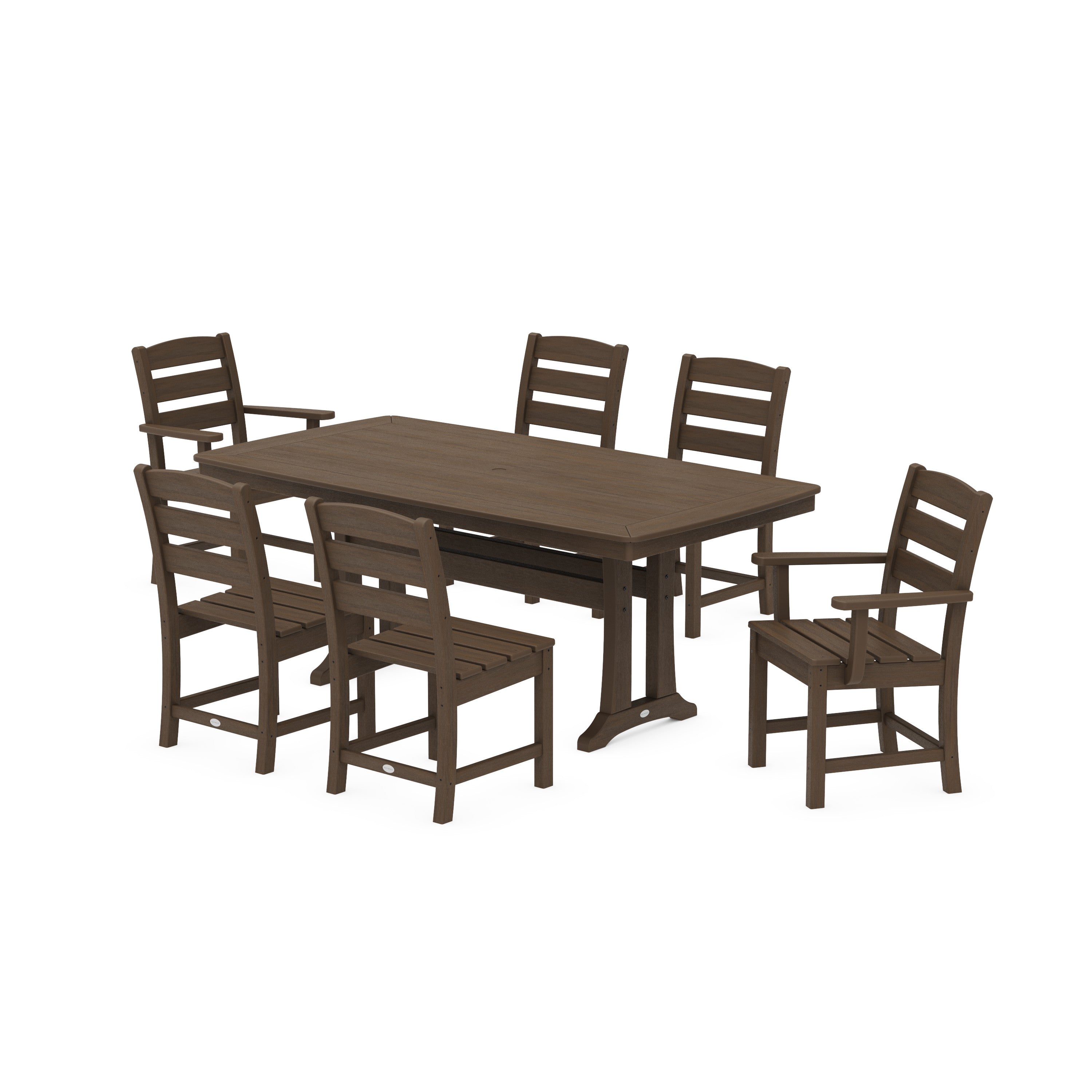 Lakeside 7-Piece Dining Set with Trestle Legs