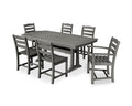 La Casa Café 7-Piece Dining Set with Trestle Legs